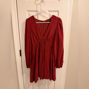 Red Long Sleeve Dress
